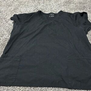 Cherokee black Blue Scrub Top